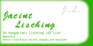 jacint lisching business card